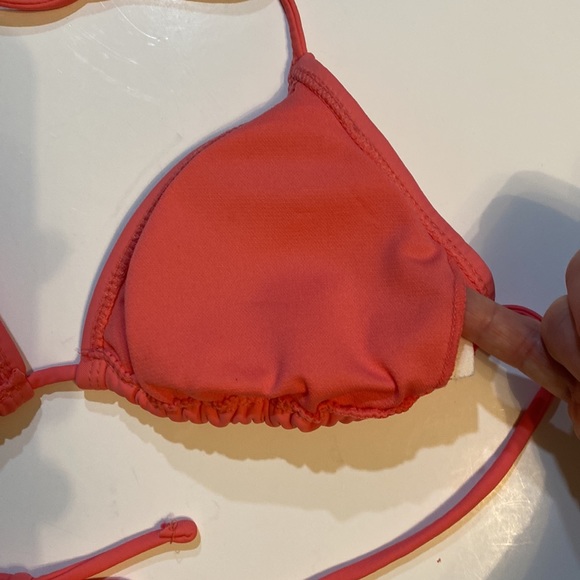 Sz 3-5 peach melon string bikini top only Junior’s size 3-5 EUC great condition! - Picture 7 of 10